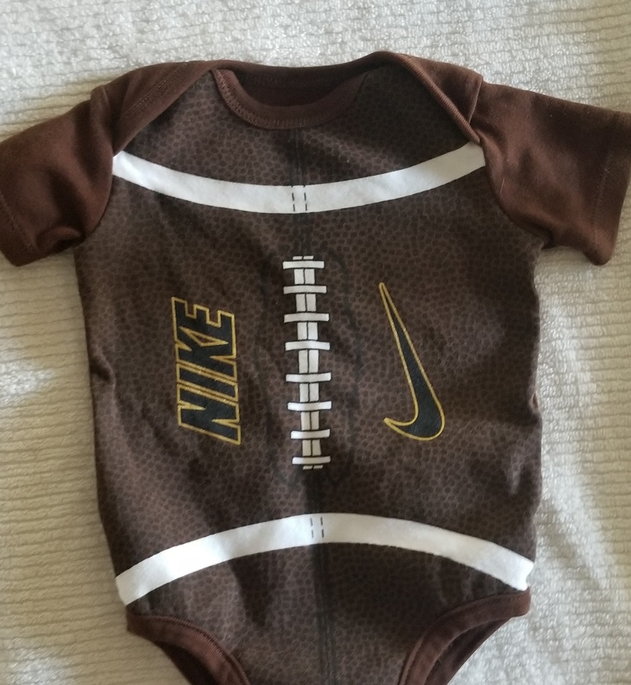 Brand New 33-6mo Nike Football Onesie